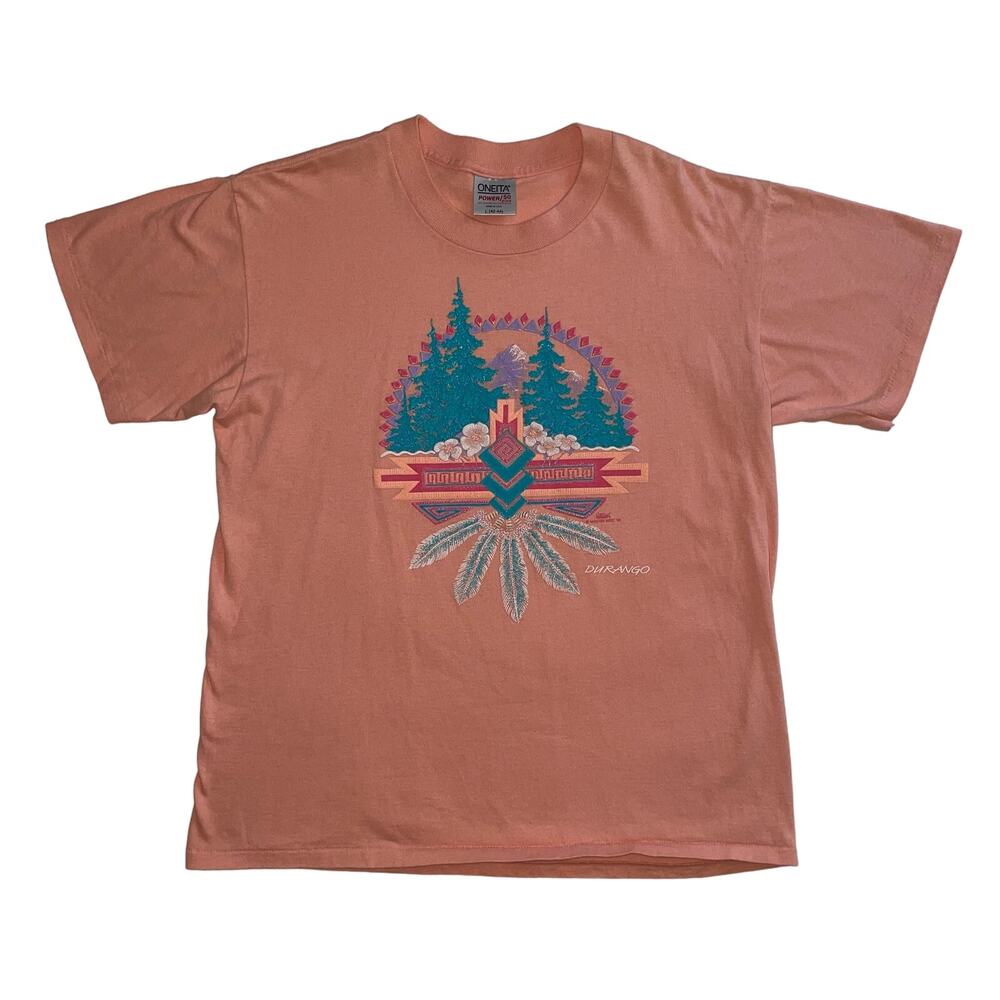 Vintage 90s Durango Colorado Maiden West Southwest Oneita Nature T-shirt